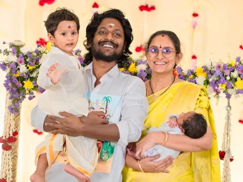Actor Suhas second son cradle ceremony Beautiful Photos