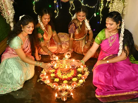 Diwali 2025 Celebrations In Telugu States Photos