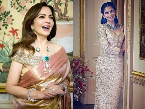Nita Ambani and Isha Ambani slay at the Pink Ball in stunning