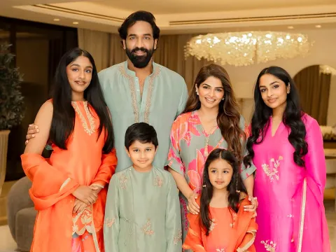Manchu Vishnu Family Diwali Celebrations Photos