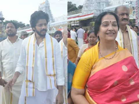 Teja Sajja And Senior Actress Jayalalitha Visits Tirumala Temple Photos