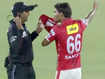 Sandeep Sharma fined for showing dissent to umpire's call