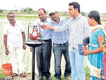 పంటకు రక్షణ...సోలార్ దీపపు ఎర