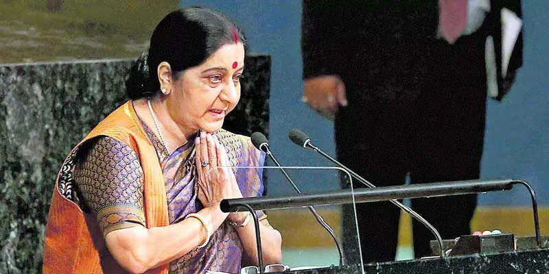  Pakistan Made Lashkar and Hezbollah Says Sushma Swaraj - Sakshi