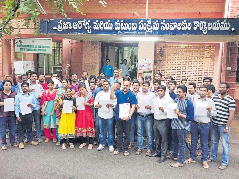 Protest against misery of replacement of posts