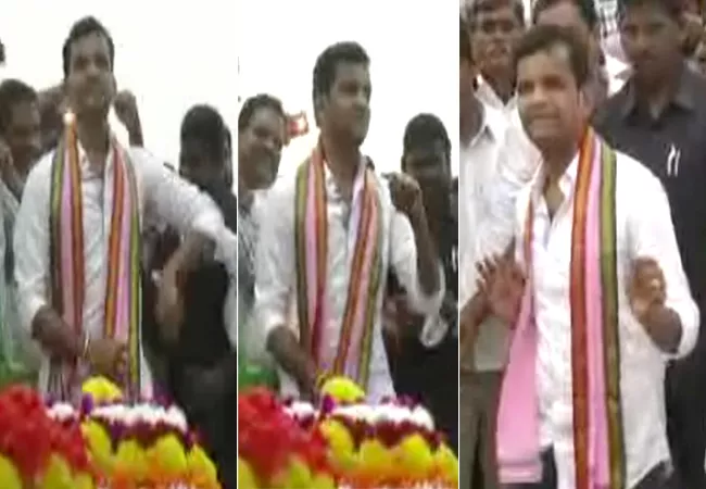 MLA Gadari Kishore dance at bathukamma celebrations