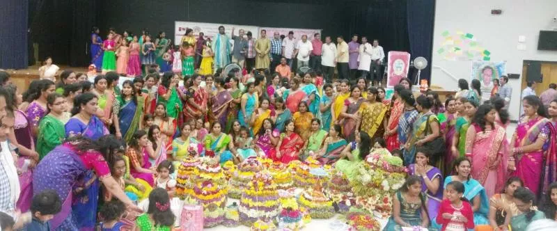 Telangana residents celebrate Bathukamma in Toronto