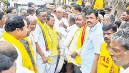 Public fires on tdp leader's - Sakshi