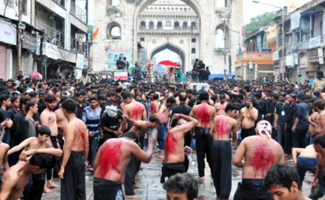 bibi ka alam muharram procession in Hyderabad - Sakshi