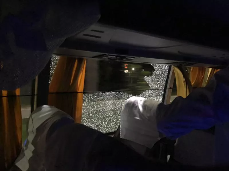 Rock thrown at Australia cricket team bus in Guwahati