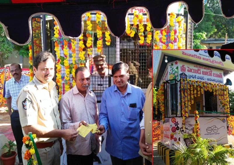 prepaid auto stand in RTC busstand - Sakshi