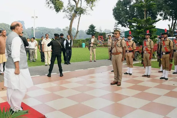 Rajasthan cops refuse guard of honour to Rajnath Singh