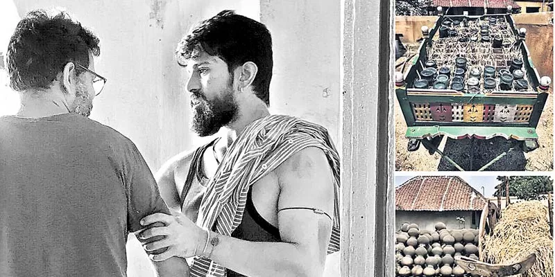 1985 Time Backdrop for Ram Charan Rangasthalam 1985 Movie - Sakshi