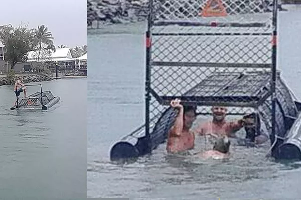 Queensland Men Photographed in Crocodile Trap - Sakshi