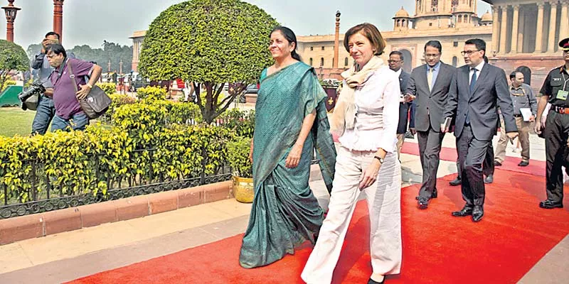 French Defence Minister In India On 2 Day Visit, Holds Talks With Nirmala Sitharaman  - Sakshi