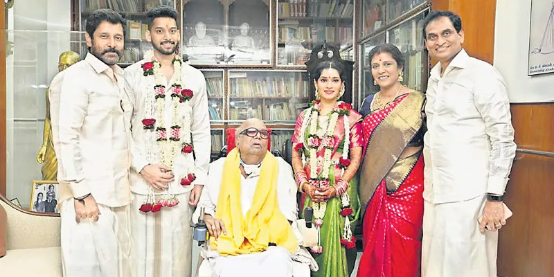 Vikram’s daughter Akshita marries M. Karunanidhi’s great grandson Manu Ranjith.