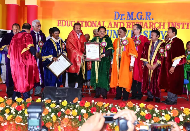 Mohan Babu Receives honorary doctorate from MGR University