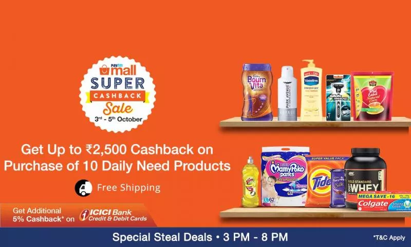 Paytm Mall has now announced the launch of its Super Cashback Sale