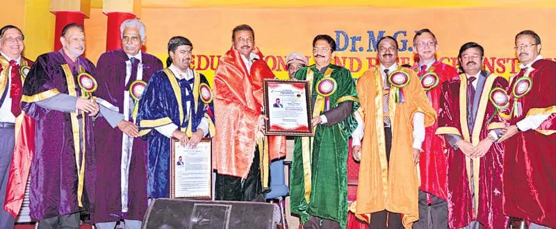 Mohan Babu has been awarded with a doctorate