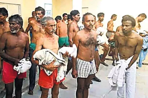 MP Police Allegedly Strip and Beat up Farmers - Sakshi