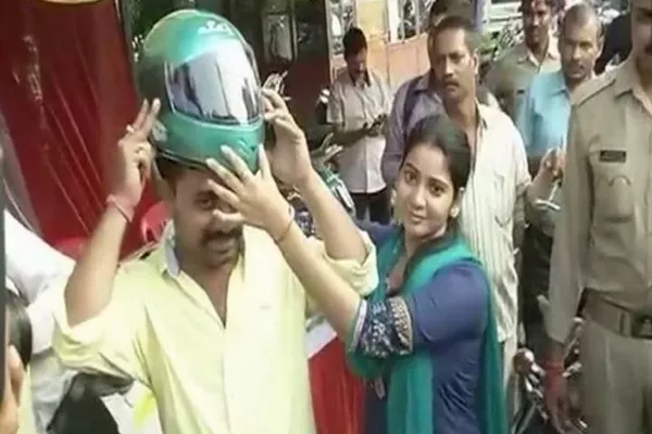 On Karva Chauth married men Punished with Helmet