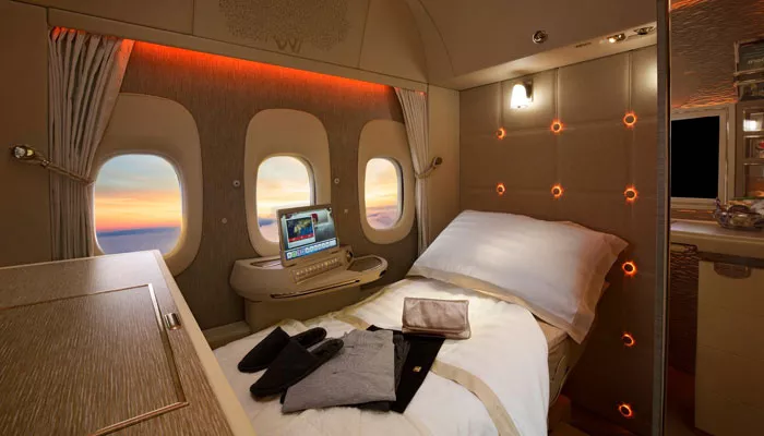 Emirates unveils first-class cabins at Dubai Airshow  - Sakshi