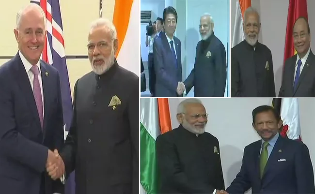 Modi Meets PMs in Manila ASEAN Summit  - Sakshi