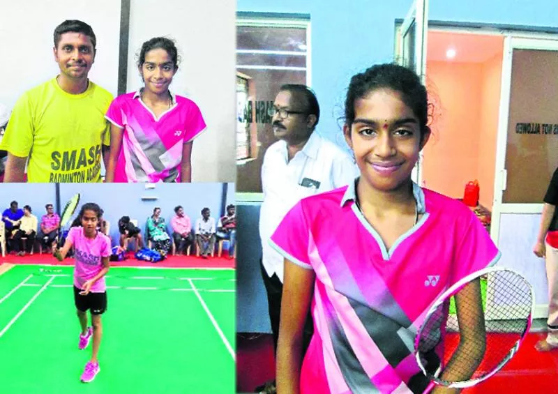 Ishita selected national level in badminton - Sakshi