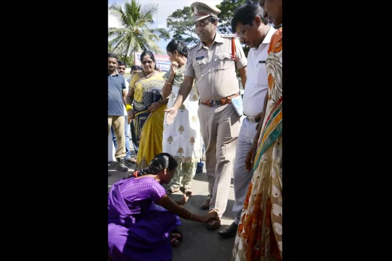 A woman asks Is it Friendly policing - Sakshi