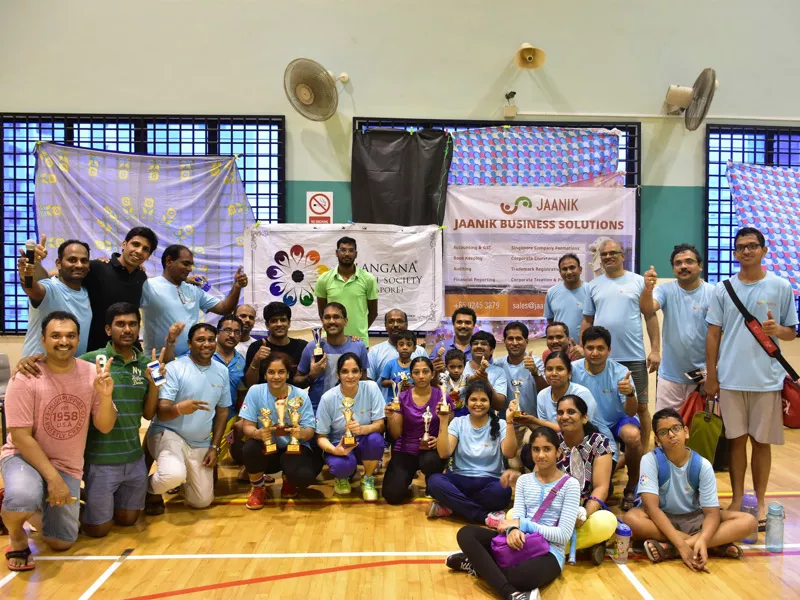 TCSS conducts Badminton Competitions in Singapore - Sakshi - Sakshi