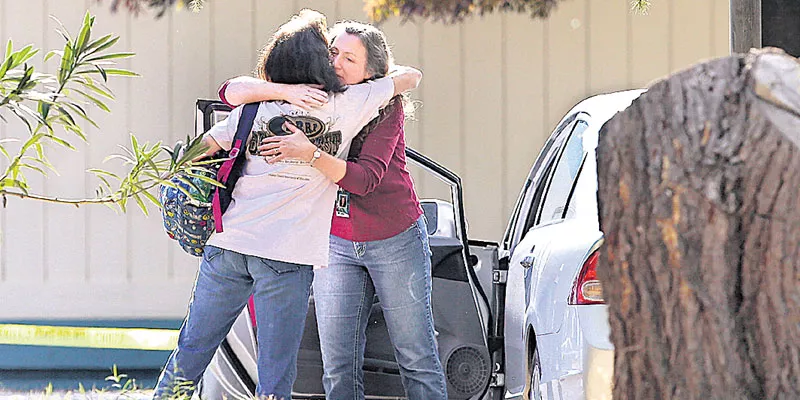  Terror in Northern California town as gunman goes on rampage, sprays school will bullets - Sakshi