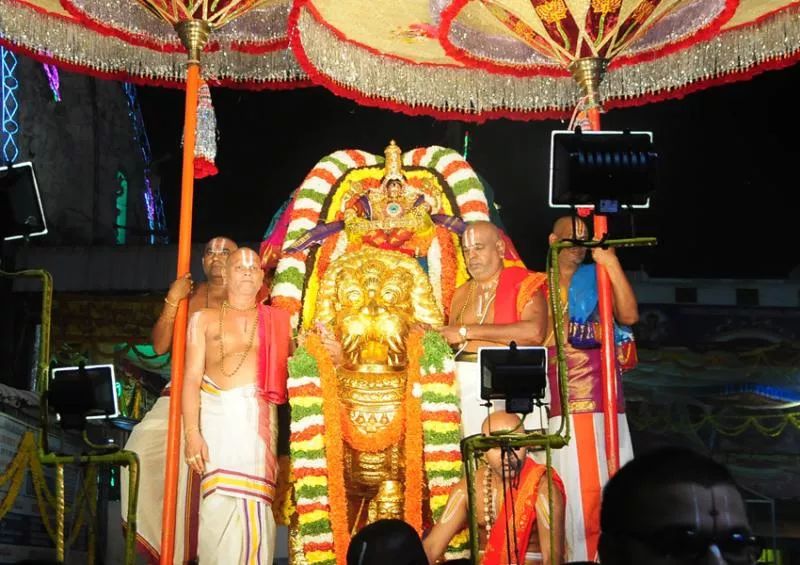 padmavahi devi on simha vahanam - Sakshi