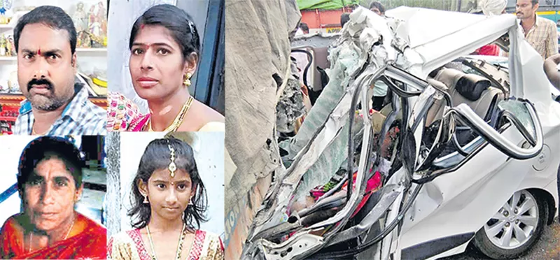 Four people were dead in road accident - Sakshi - Sakshi - Sakshi