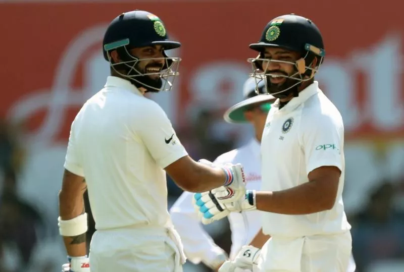  Rohit Sharma completes 8 test Half century - Sakshi - Sakshi - Sakshi - Sakshi