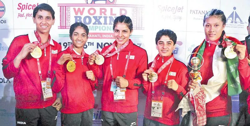 Indian women bag four golds at world youth boxing - Sakshi - Sakshi