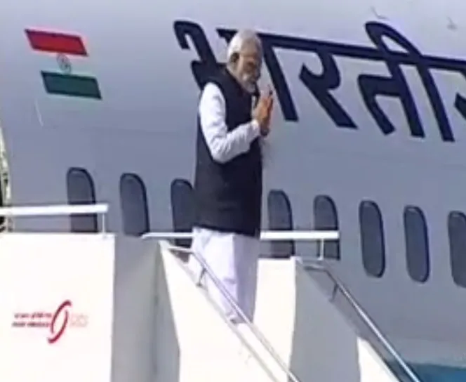 PM Modi Reached Beganpet Airport - Sakshi