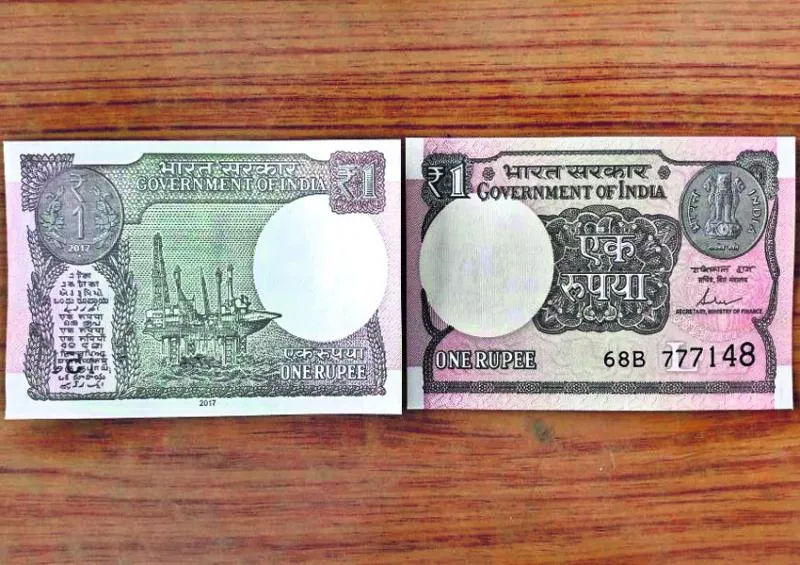 RBI Release One Rupee Notes - Sakshi