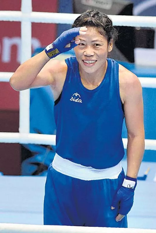 Mary Kom at Quarters - Sakshi