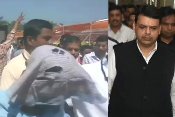 CM Fadnavis escaped from ink attack  - Sakshi