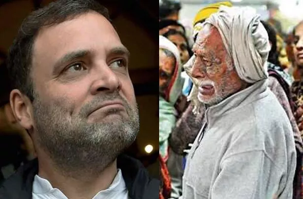 Rahul Gandhi Trolls over Retired Jawan Crying Pic - Sakshi