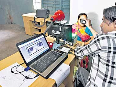 Aadhaar registration machines in banks - Sakshi