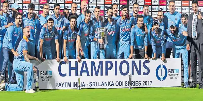 Shikhar Dhawan century guides India to eighth straight series win - Sakshi