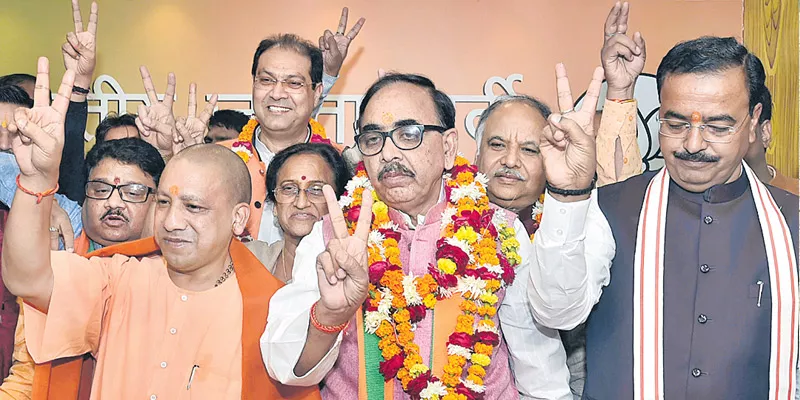  BJP Emerges Victorious In Civic Polls, Wins 14 Seats - Sakshi