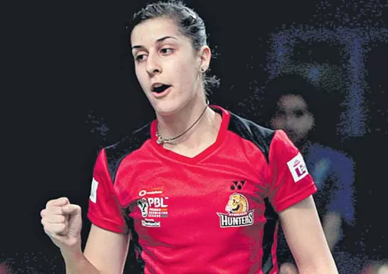 Carolina Marin Inspires Hyderabad Hunters to Win Against North East Warriors - Sakshi