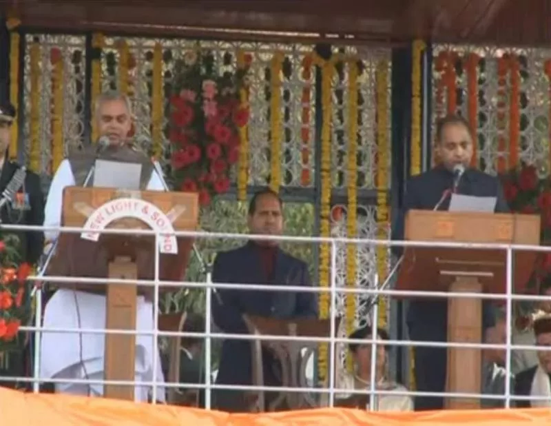 Jairam Thakur takes oath as Himachal Pradesh Chief Minister - Sakshi