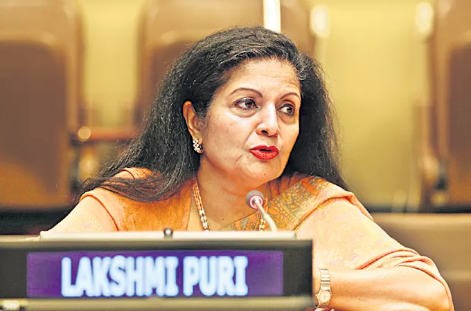 UNO director Lakshmi Puri worried on gender Gender equality - Sakshi