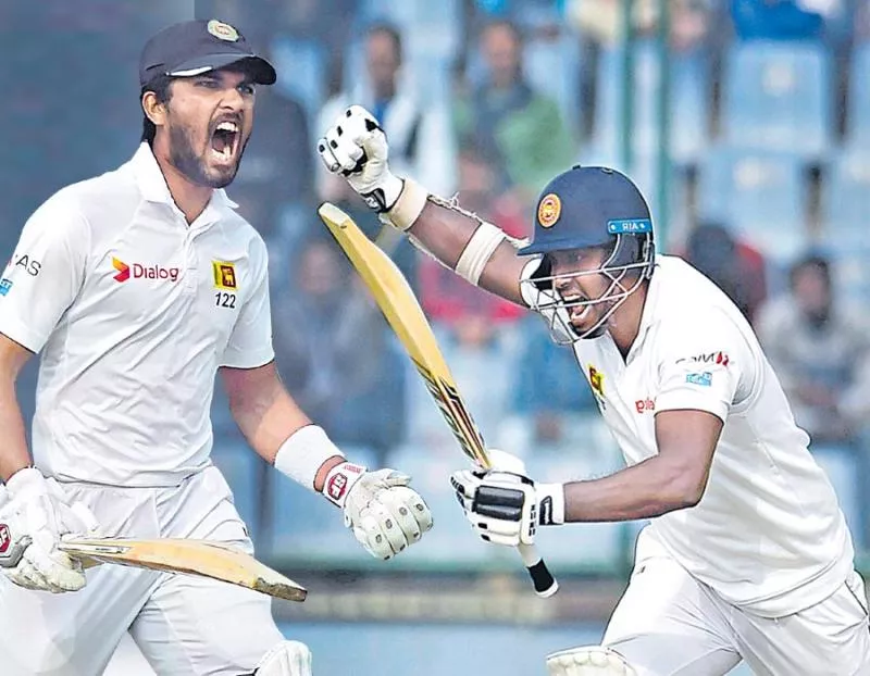 Story image for chandimal from Cricbuzz India reclaim control after Mathews, Chandimal tons - Sakshi