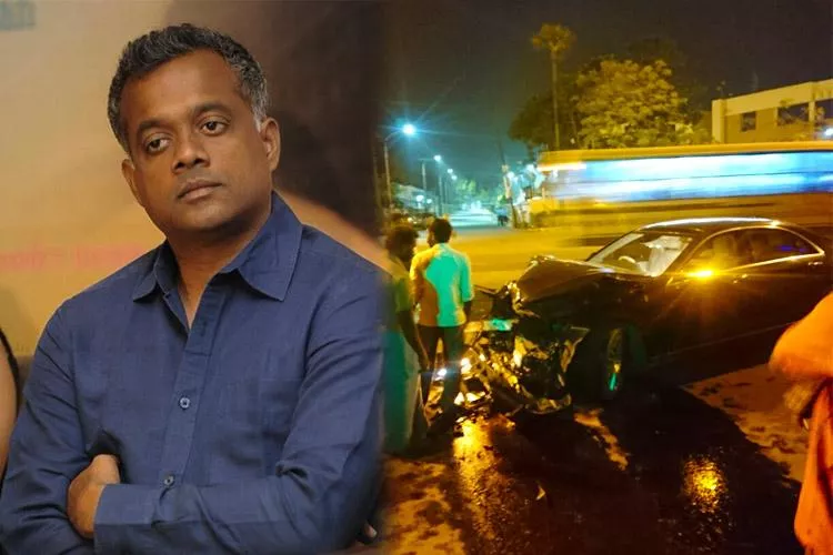 Director Gautham Vasudev Menon escapes road accident - Sakshi