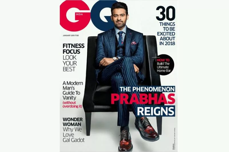 Prabhas royal look on the cover of GQ India magazine - Sakshi