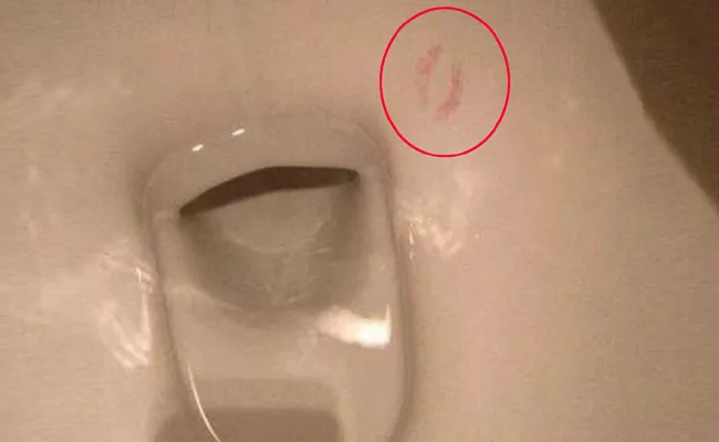 How Did A Lipstick Mark End Up Inside A Toilet Bowl? - Sakshi